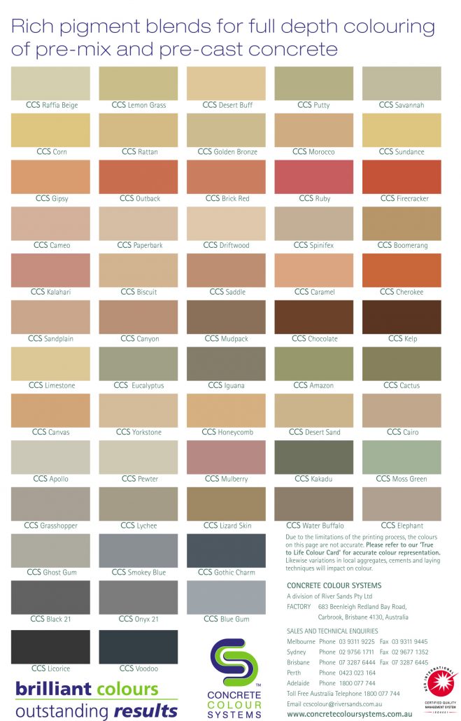 Basf Concrete Color Chart