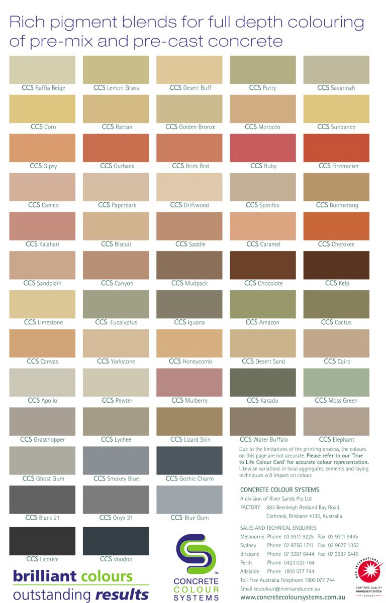 colour_chart - Coastwide Readymix Concrete